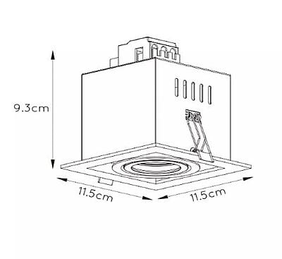 Recessed Spotlight Small - Square, GU10