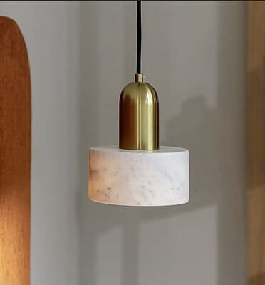 Lara White Marble Pendant